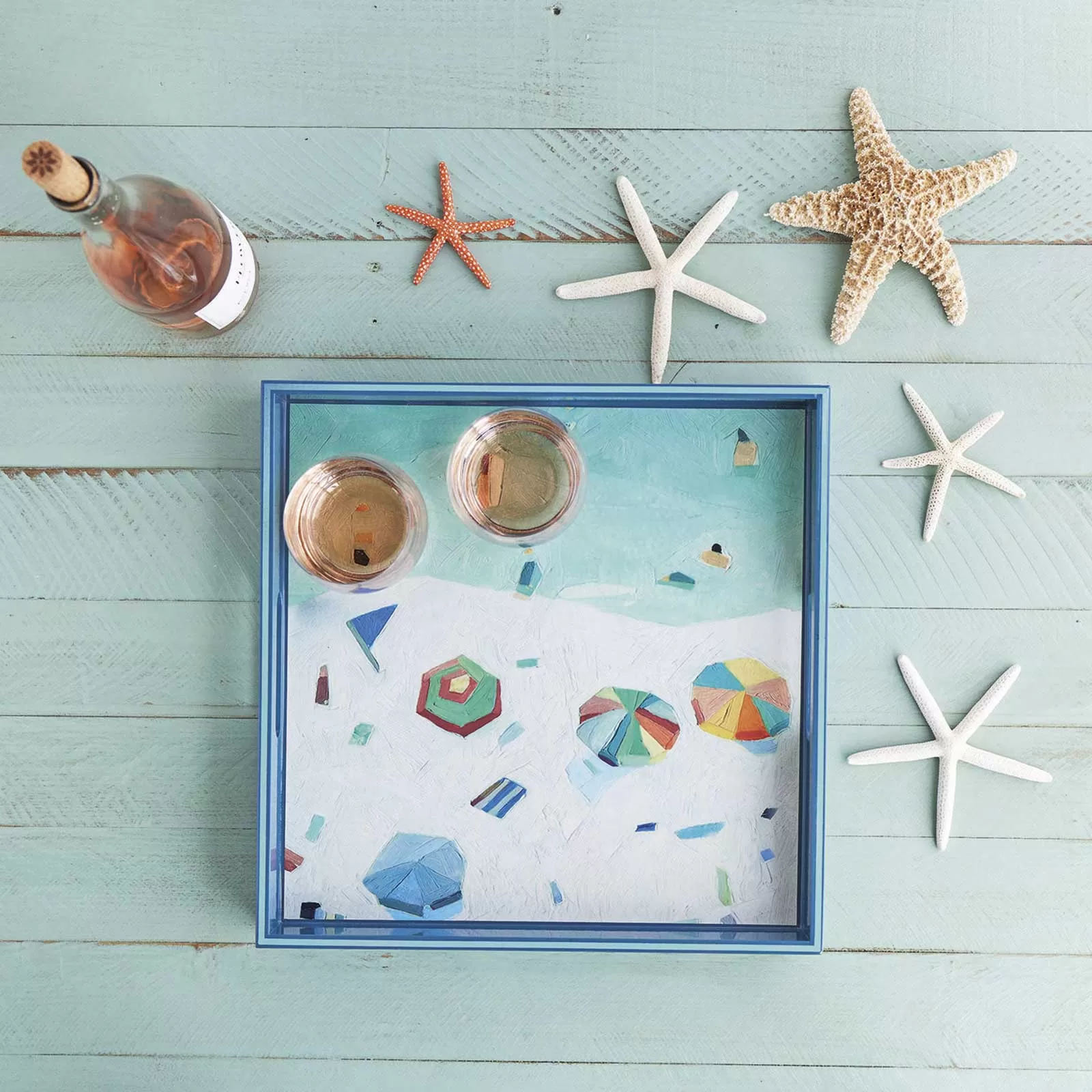 15 Inch Square Tray |Beach Vista Design