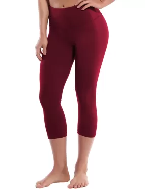 19 High Waist Crop Tight Capris cherryred_yogastudio