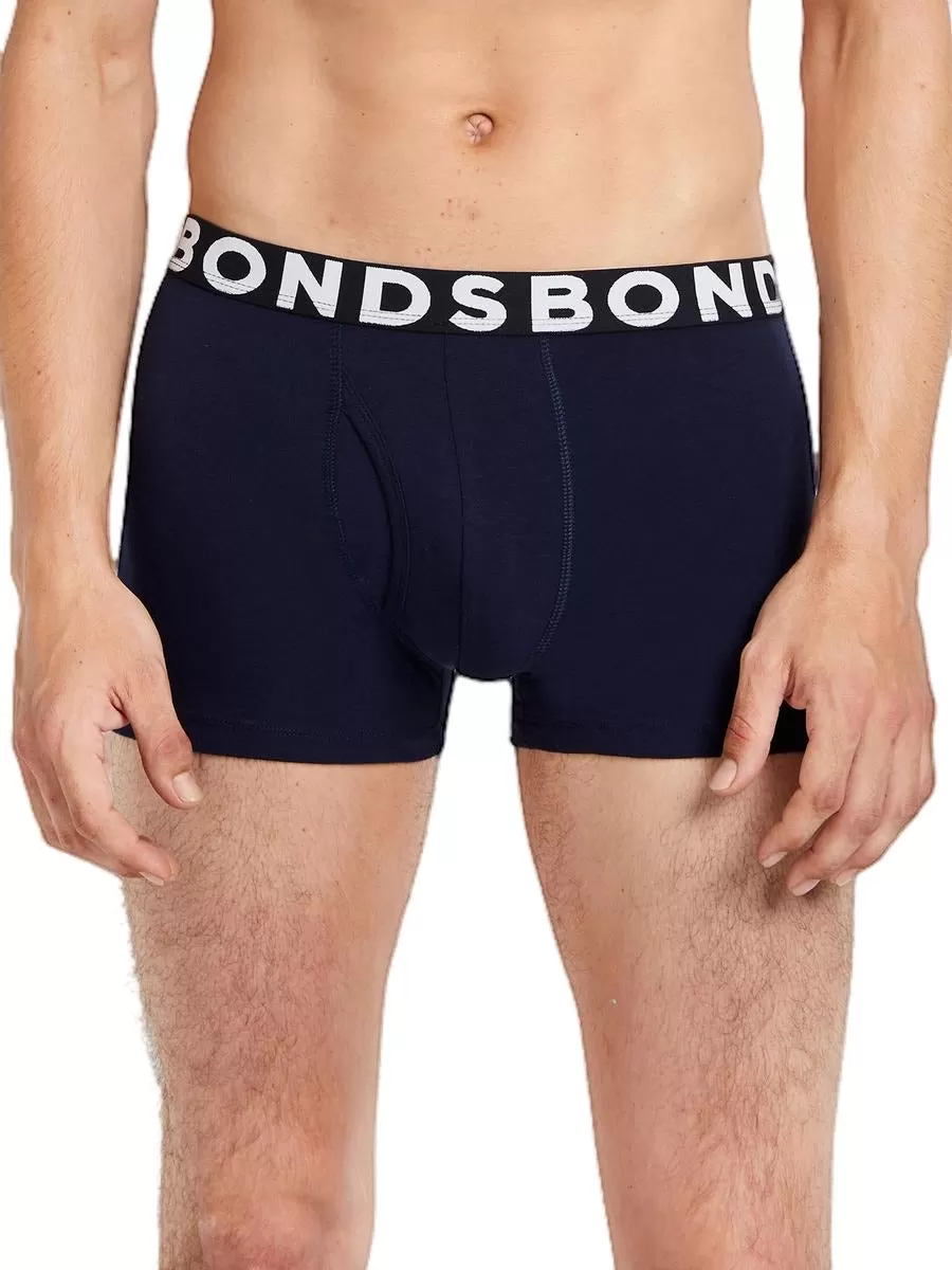 2 x Bonds Everyday Trunks - Mens Underwear Navy Jocks