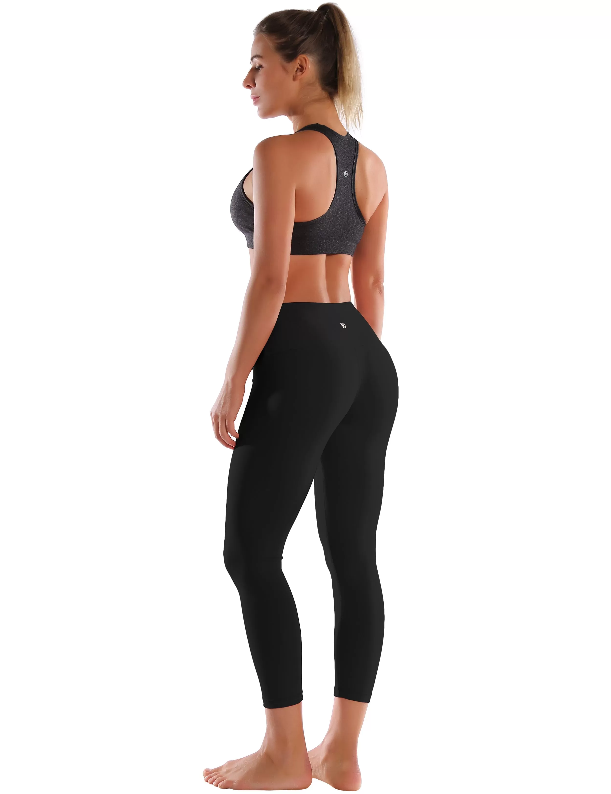 22 High Waist Crop Tight Capris black_yogastudio