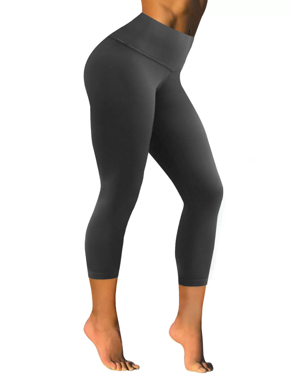 22 High Waist Crop Tight Capris shadowcharcoal_yogastudio