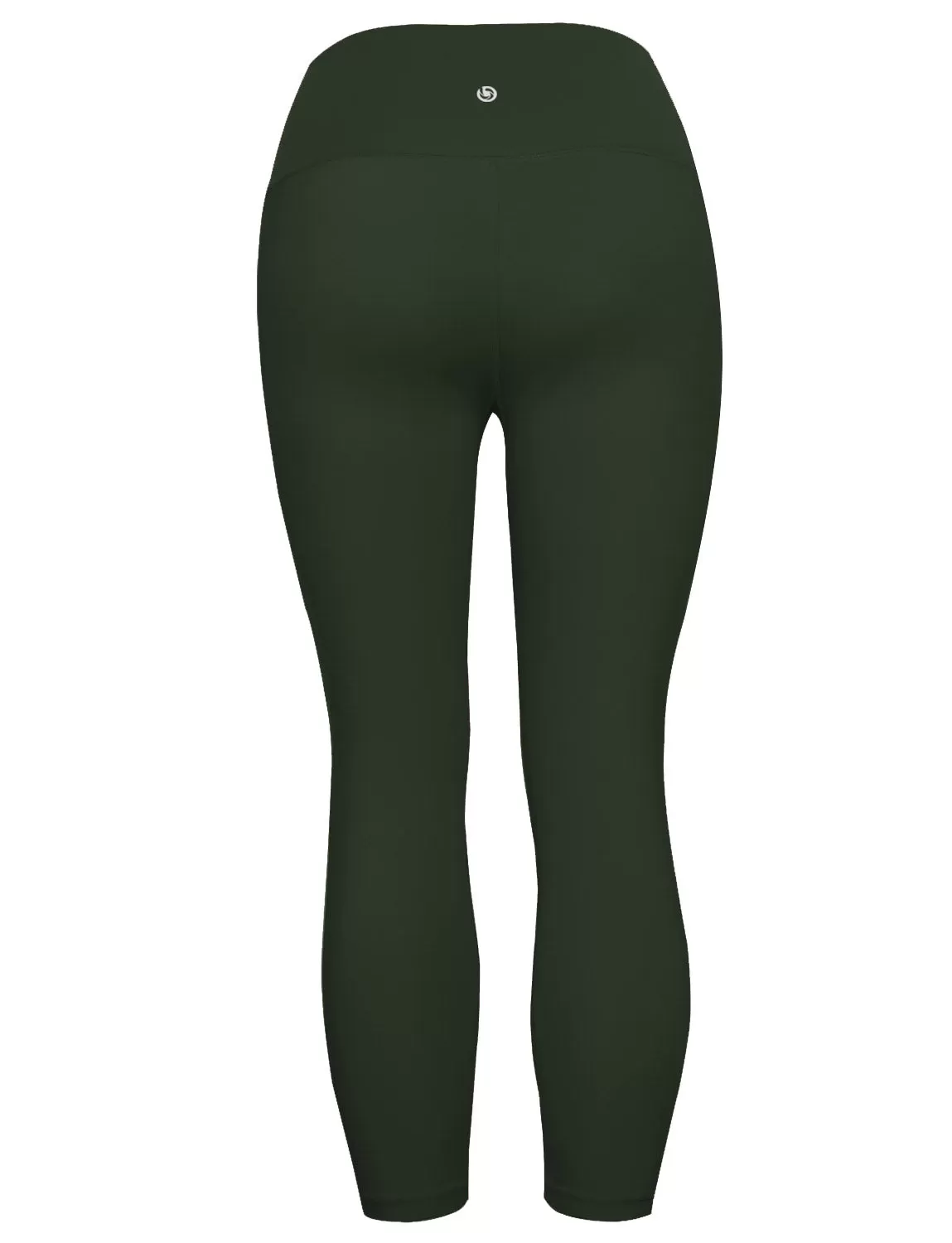 22" High Waist Crop Tight Capris olivegray