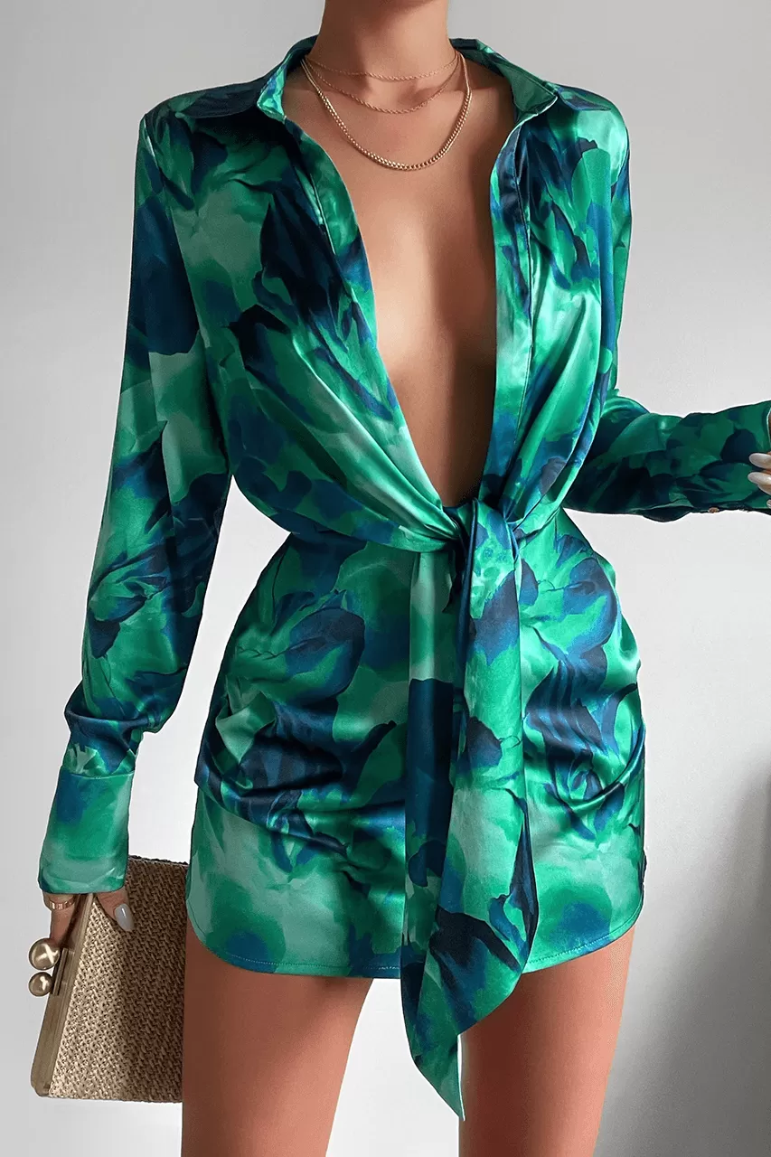 Aja Kalista Dress - Green Floral