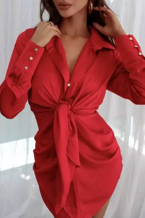 Aja Mini Dress - Red