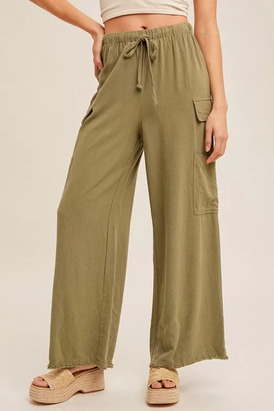 Amara Linen Cargo Pants