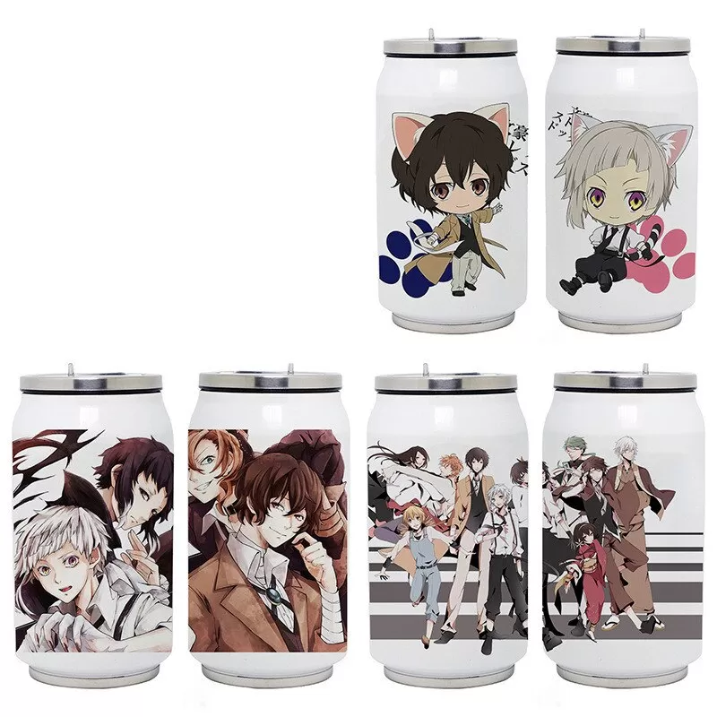 Anime Bungo Stray Dogs Thermoses Cups Dazai Osamu Nakahara Chuuya Tumbler Thermos Cup Pattern Customized Vacuum Flasks High Quality