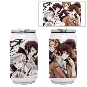 Anime Bungo Stray Dogs Thermoses Cups Dazai Osamu Nakahara Chuuya Tumbler Thermos Cup Pattern Customized Vacuum Flasks High Quality