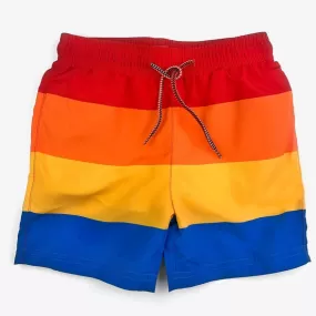 Appaman Mid Length Swim Trunks - Retro Stripes