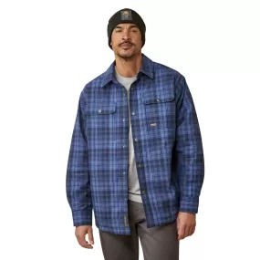 'Ariat' Men's Rebar Flannel Insulated Shirt Jacket - Coastal Blue Plaid