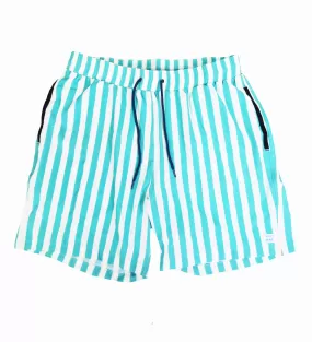 Aruba/White Swim Trunks