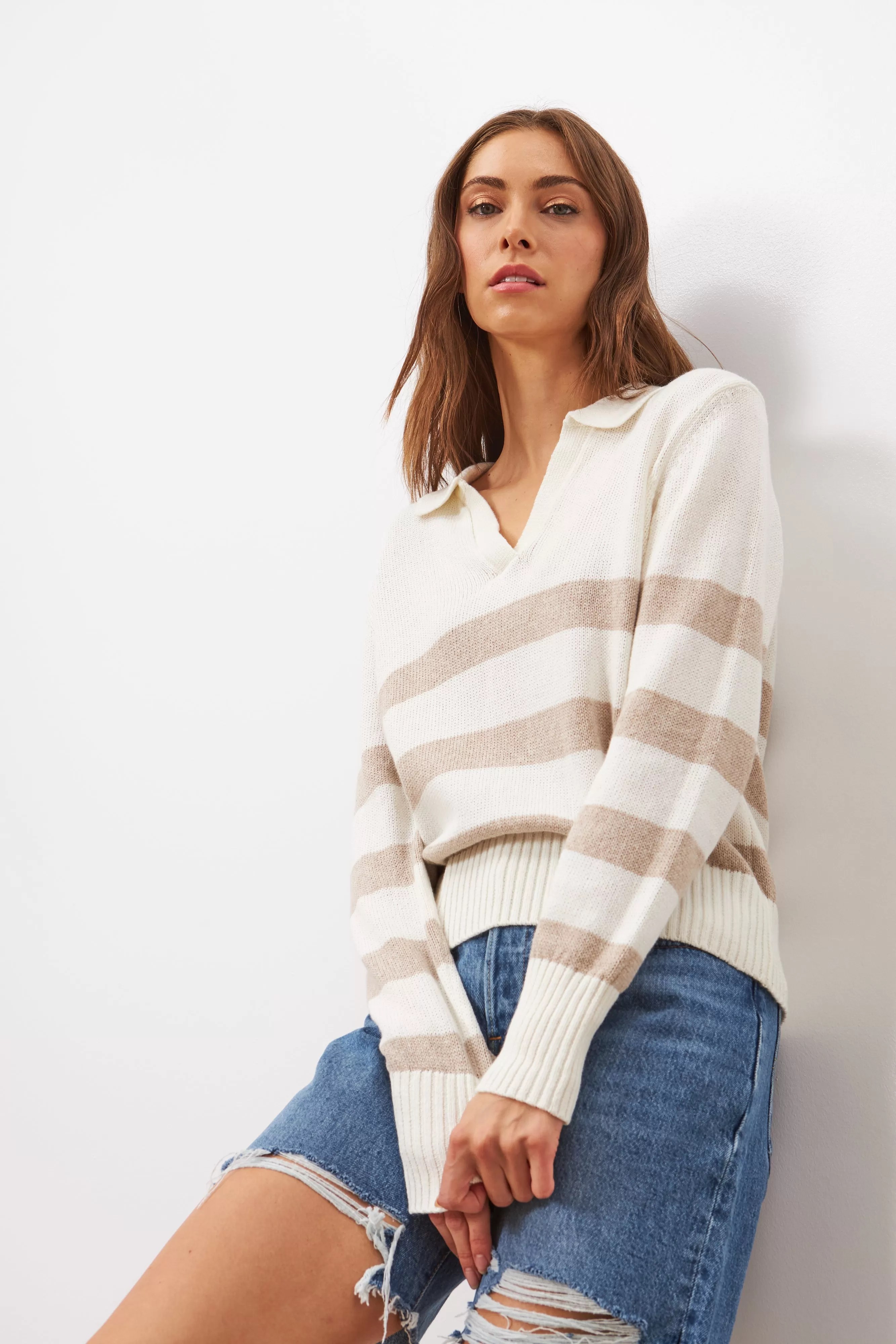 AYDEN STRIPED SWEATER - LINE