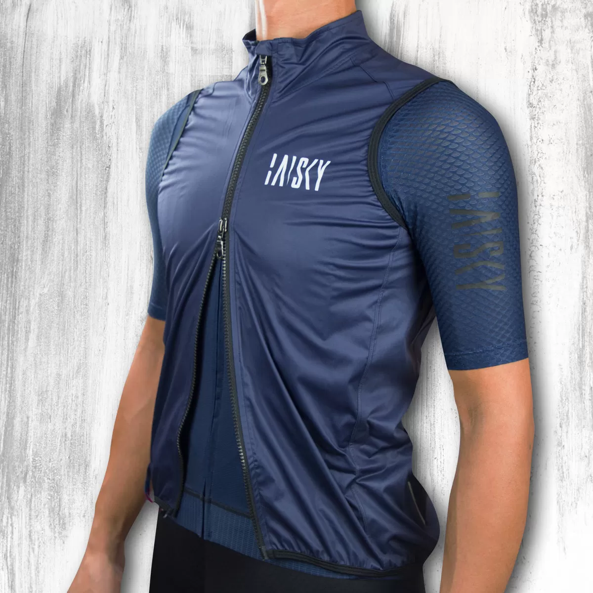 Baisky Mens Double Zipper Wind Vest