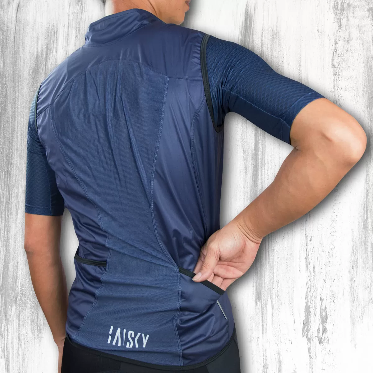 Baisky Mens Double Zipper Wind Vest