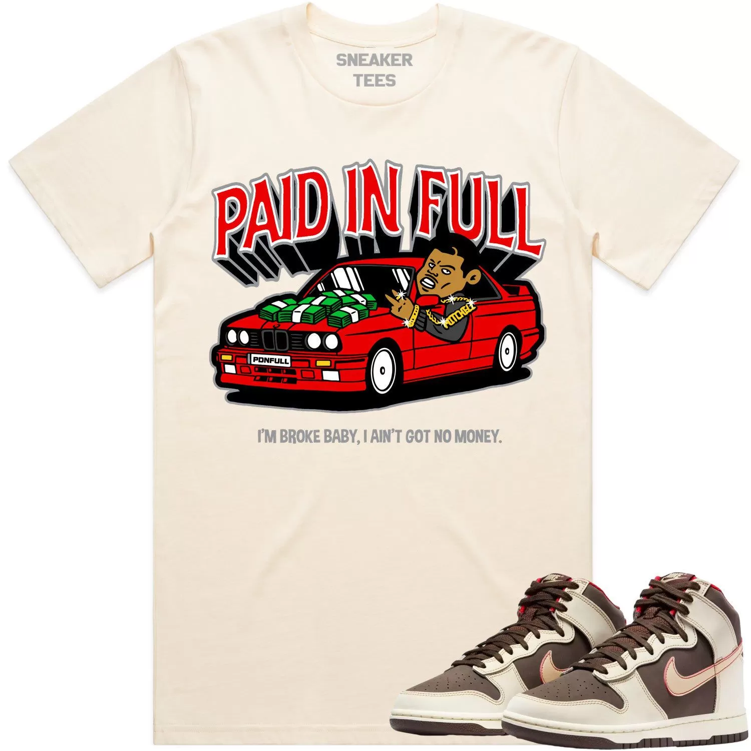 Baroque Brown Dunks Shirt to Match - RED PAID