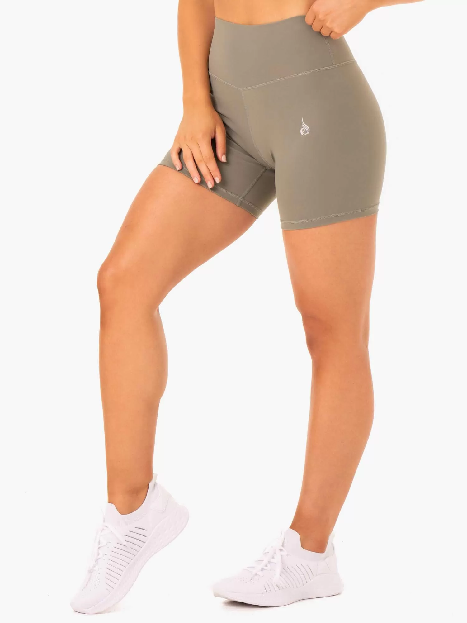 Base High Waisted Shorts - Khaki