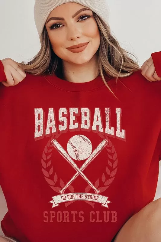 Baseball Sports Club Graphic Fleece Sweatshirts