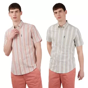 Ben Sherman Mens Block Stripe Oxford Shirt - Short Sleeved