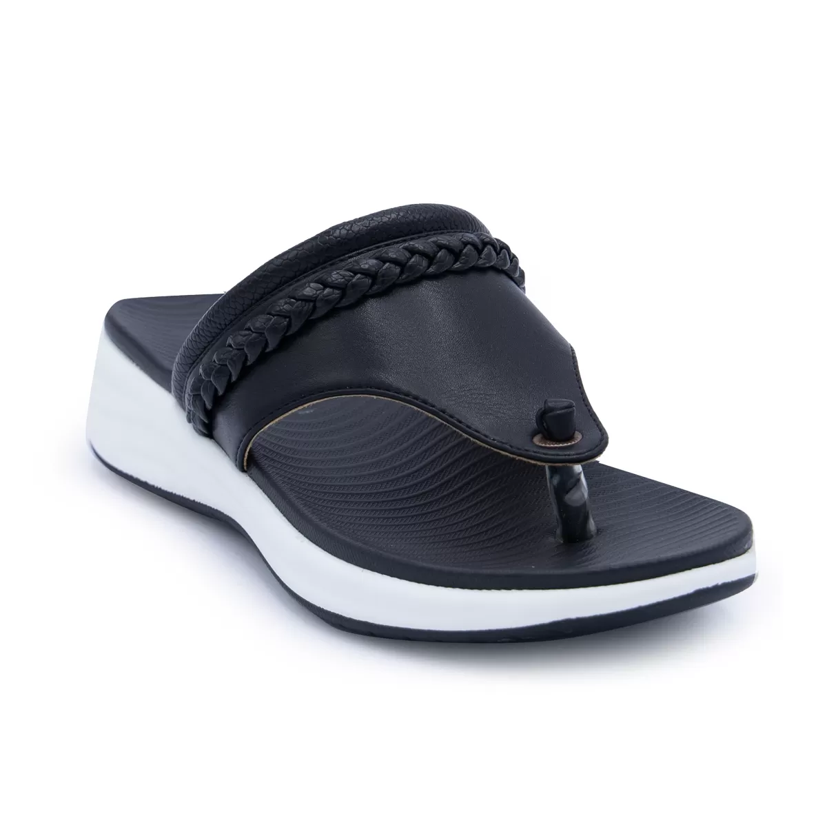 Black Casual Chappal 070218