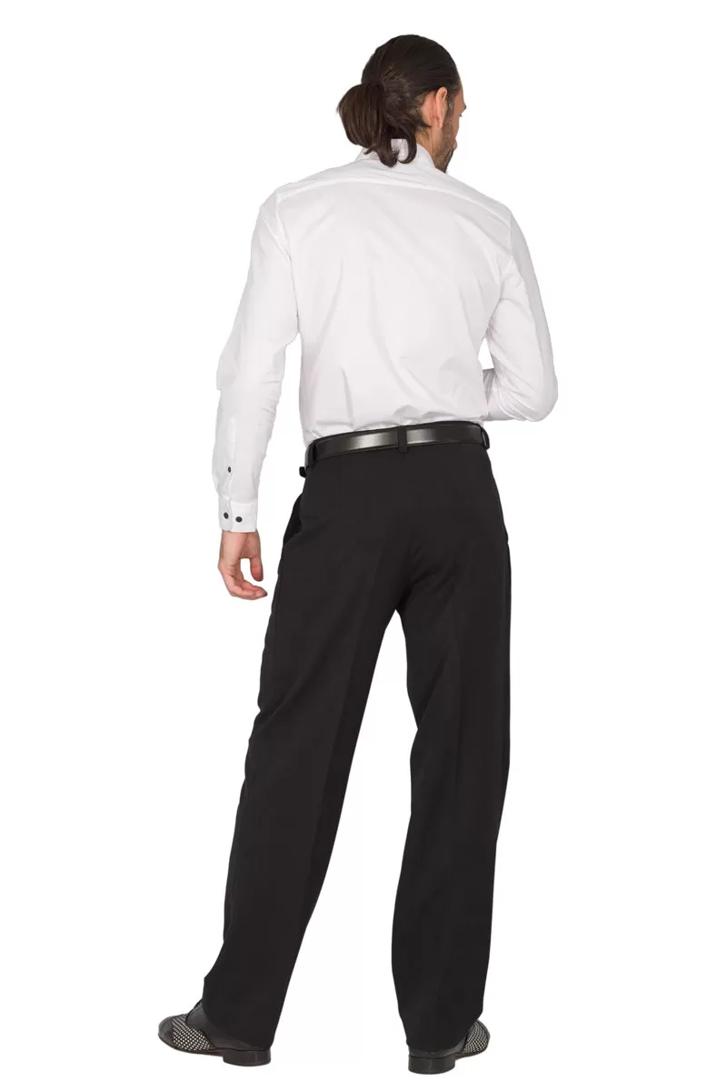 Black Tango Pants With Two Pleats