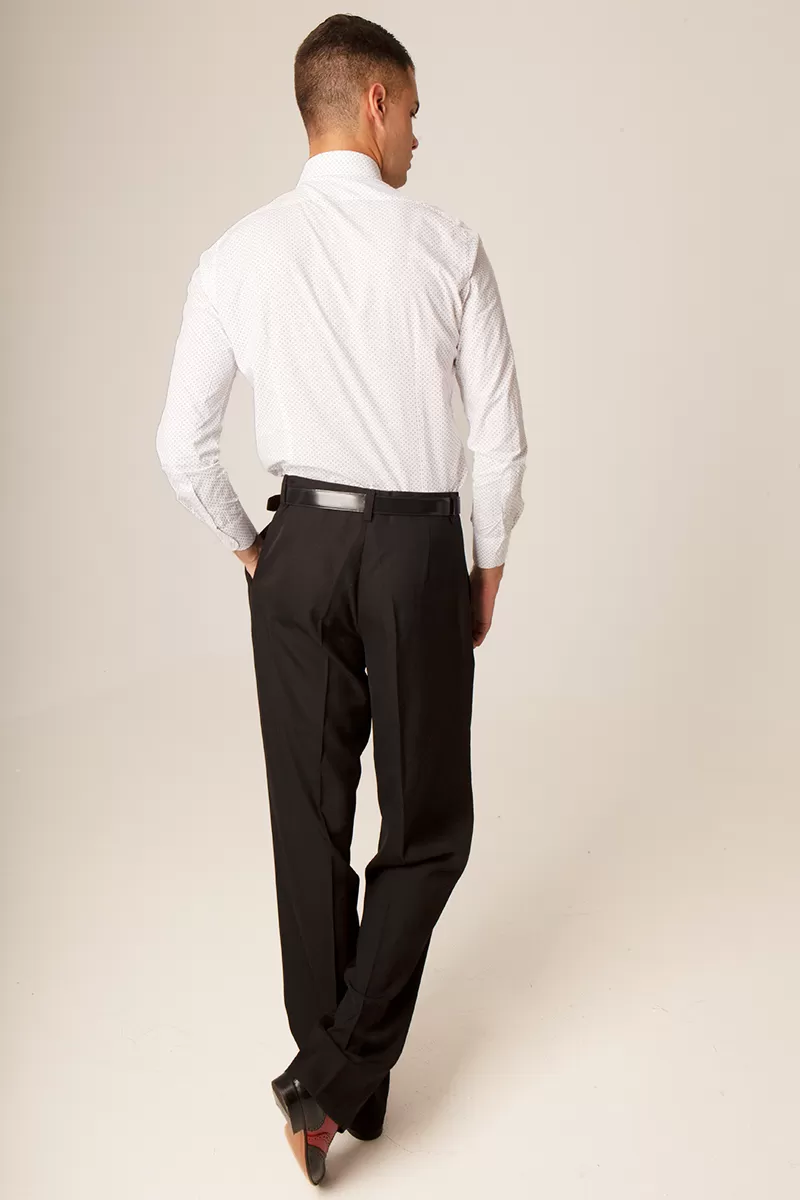 Black Tango Pants With Two Pleats