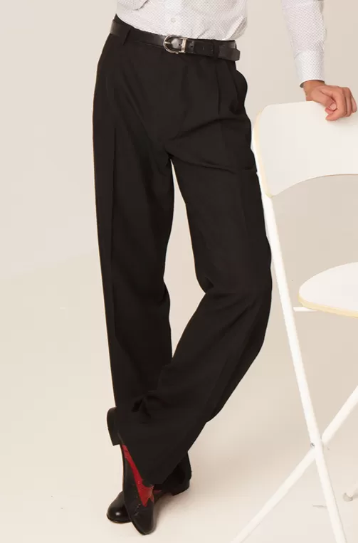 Black Tango Pants With Two Pleats