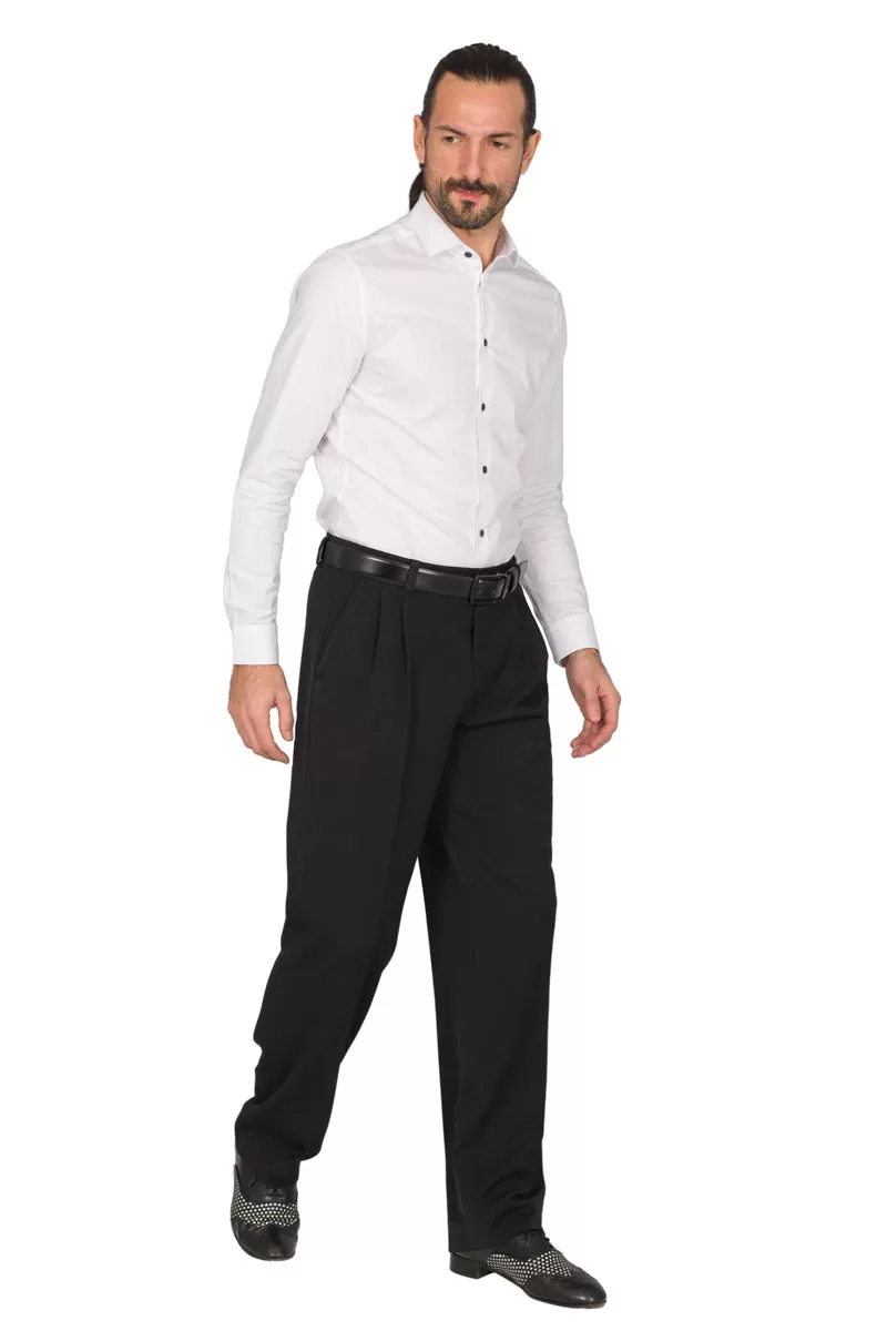 Black Tango Pants With Two Pleats