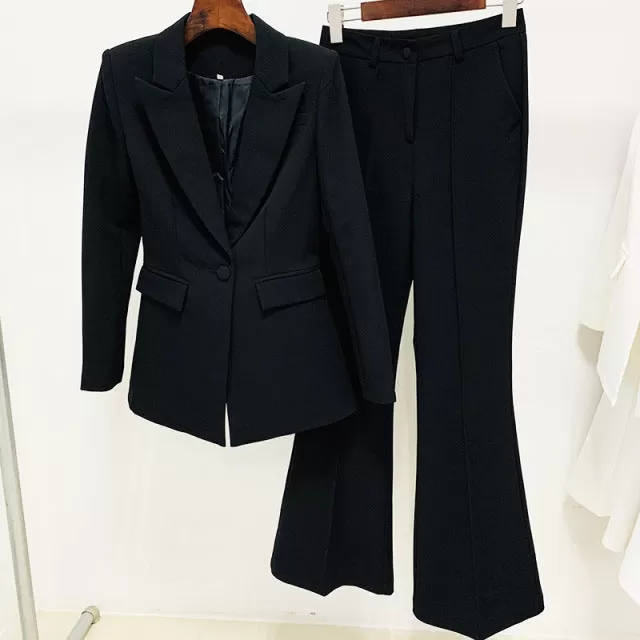 Blazer Pantsuits Two Piece Set Back to  Office Blazer   Pants Formal Suit