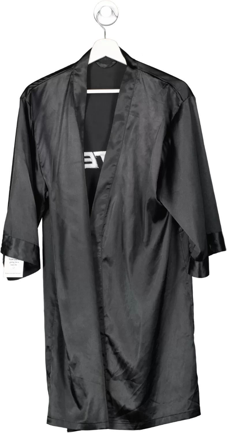 Bo   Tee Black Satin Robe One Size