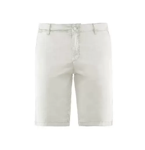 Bomboogie bermuda casual chinos for men in gabardine Grit BMGRITTTX3 01 off white