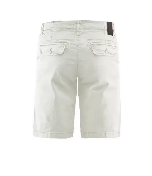 Bomboogie bermuda casual chinos for men in gabardine Grit BMGRITTTX3 01 off white