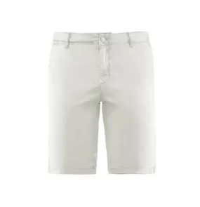 Bomboogie bermuda casual chinos for men in gabardine Grit BMGRITTTX3 01 off white