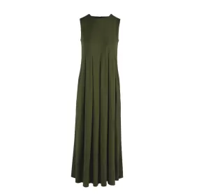 Bomboogie Women's long dress in cotton jersey AW8544TJCM4 341 olive