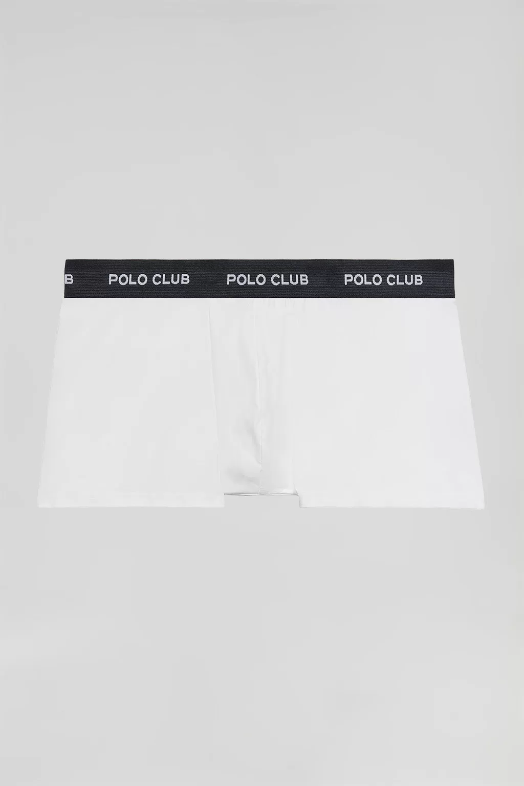 Boxer blanco y negro con logotipo Polo Club