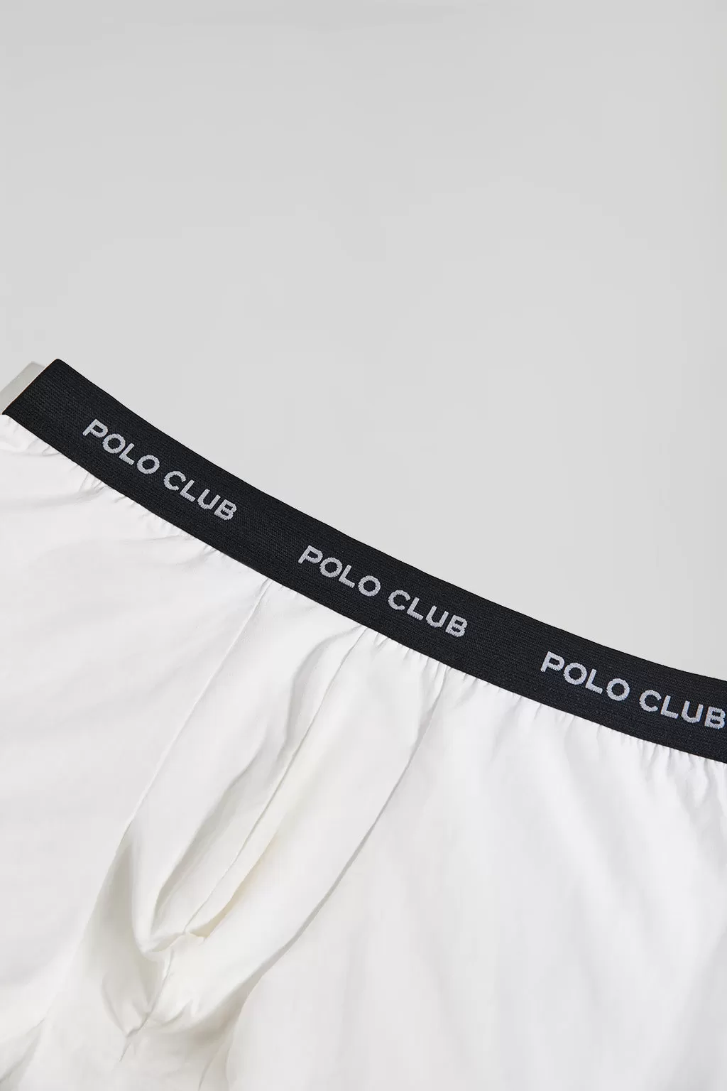 Boxer blanco y negro con logotipo Polo Club