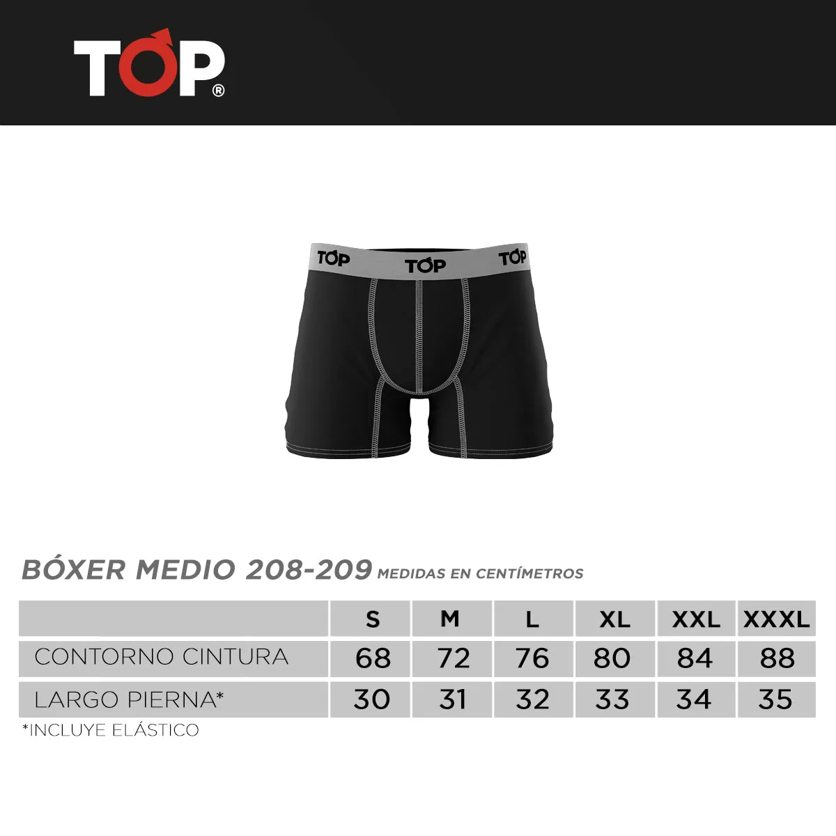 Boxer Medio Algodón Color Pack 4 PKC8