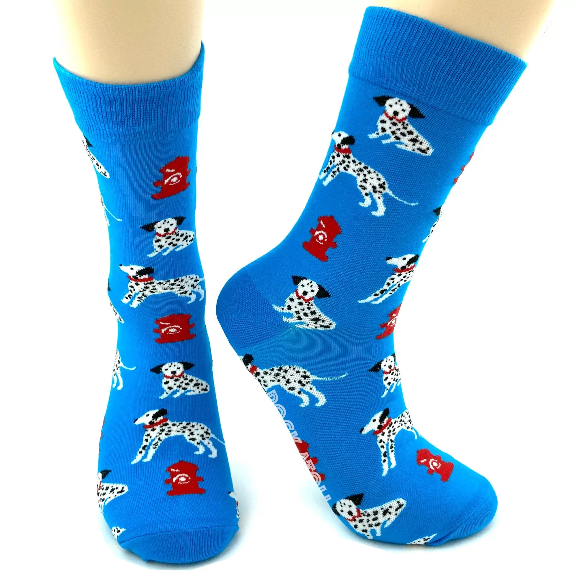 Bright Blue Dalmatians Socks