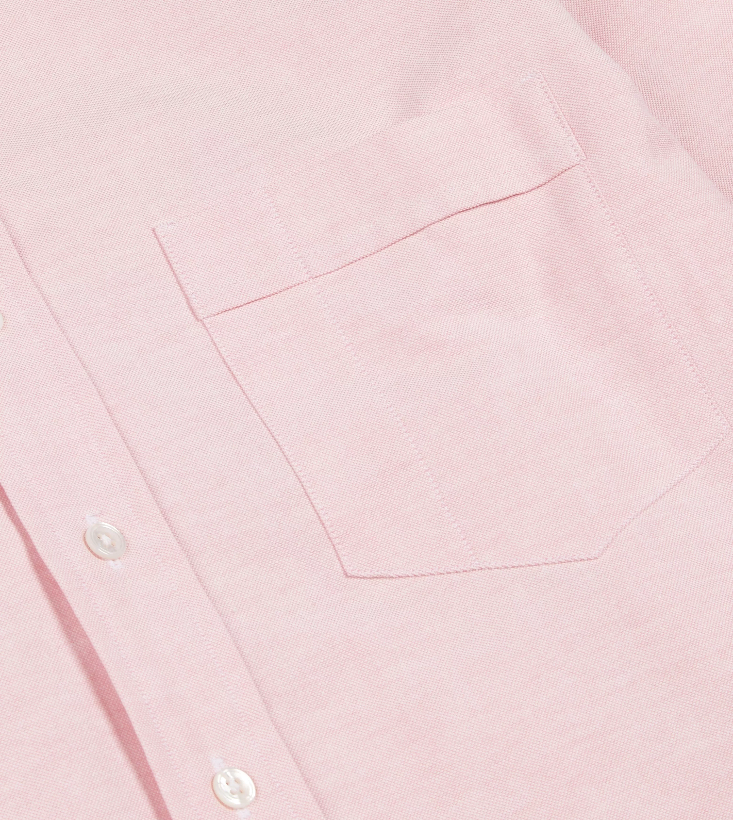 Bright Pink Cotton Oxford Cloth Button-Down Shirt