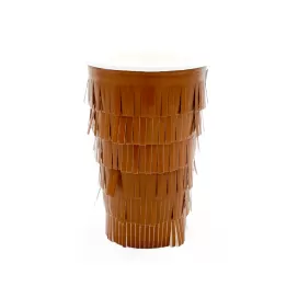 Brown fringe CUPS  paper Set of 8