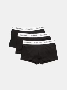 Calvin Klein Cotton Stretch Low Rise Trunks - Black