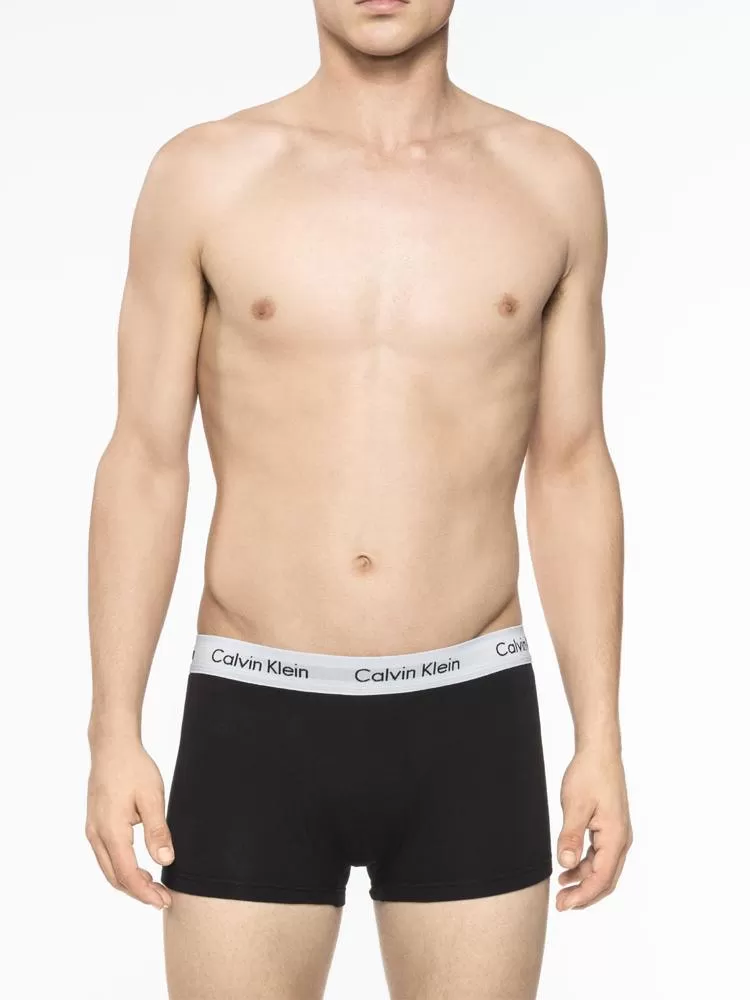 Calvin Klein Cotton Stretch Low Rise Trunks - Black