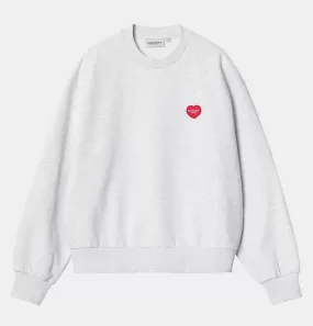 Carhartt WIP Women's Heart Patch Sweatshirt in Ash Heather