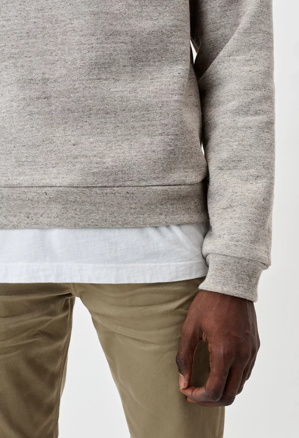 Cashmere Fleece Beach Crew / Heather Oatmeal