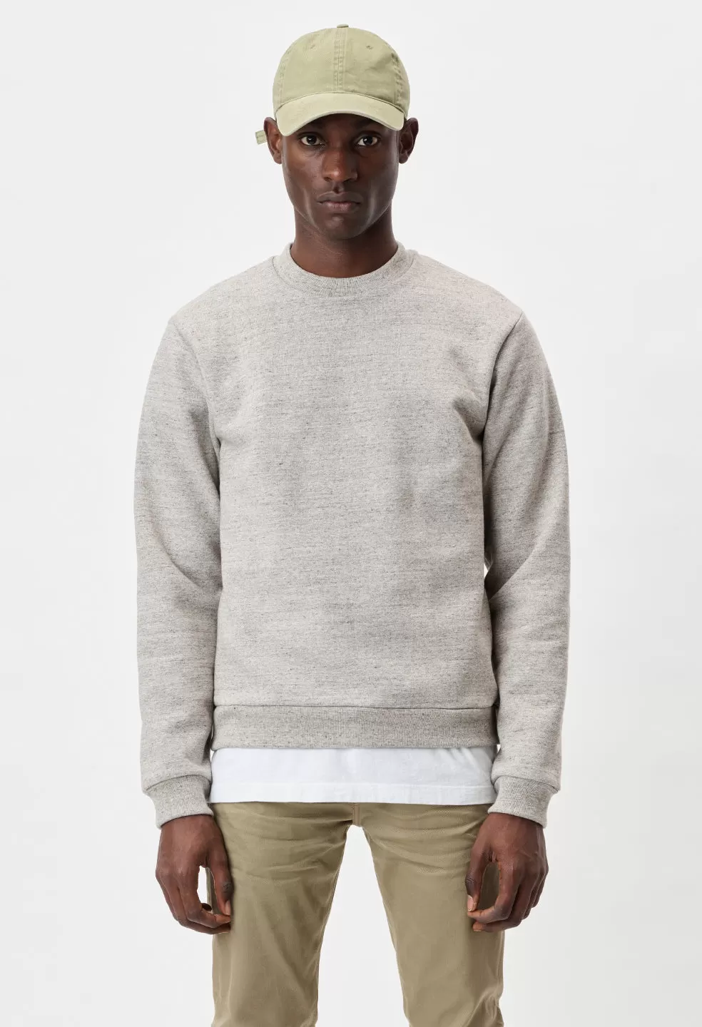 Cashmere Fleece Beach Crew / Heather Oatmeal