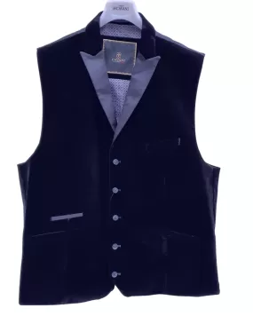 Cavani Rosa Navy Velvet Tuxedo Lapel Waistcoat