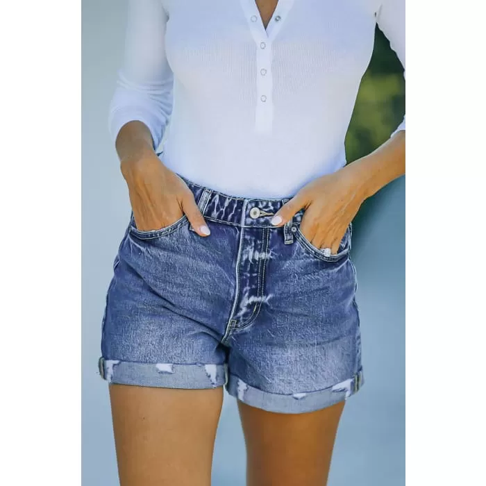 Classic Cuffed Denim Shorts