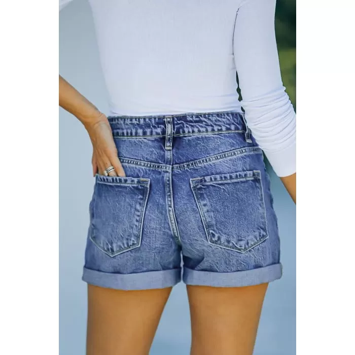 Classic Cuffed Denim Shorts