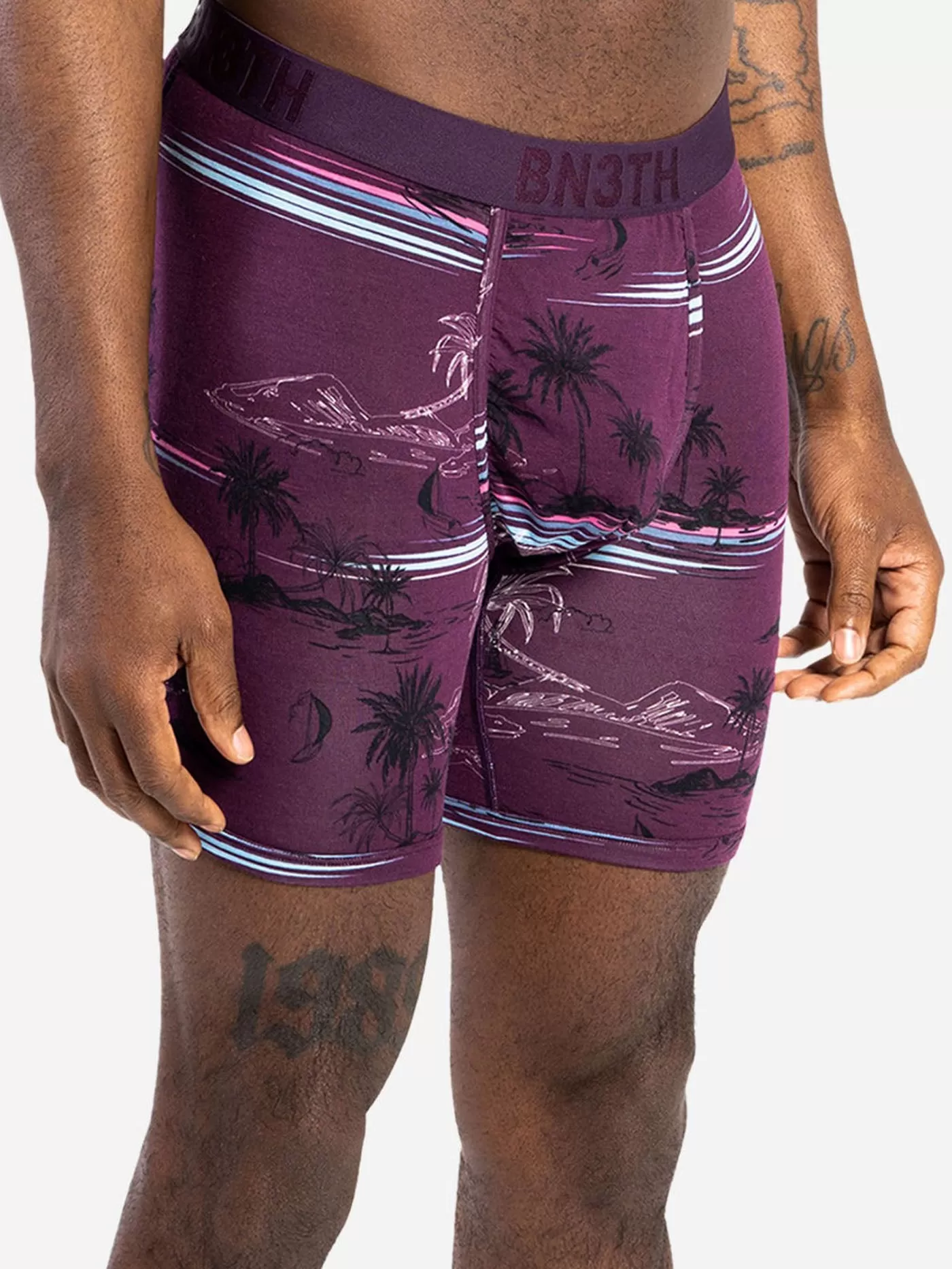 Classic Print Take Me There Cabernet Boxer