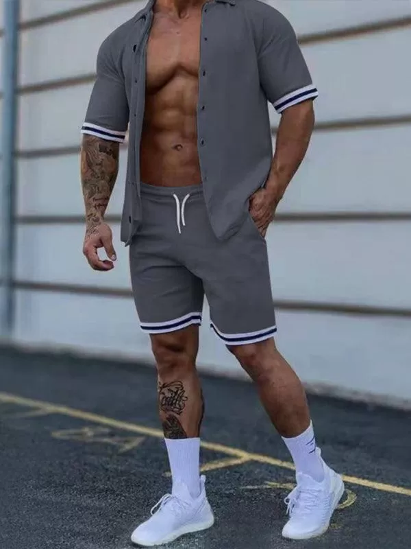 Contrast Men Clothing Set