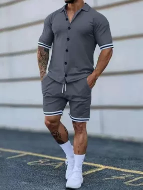 Contrast Men Clothing Set