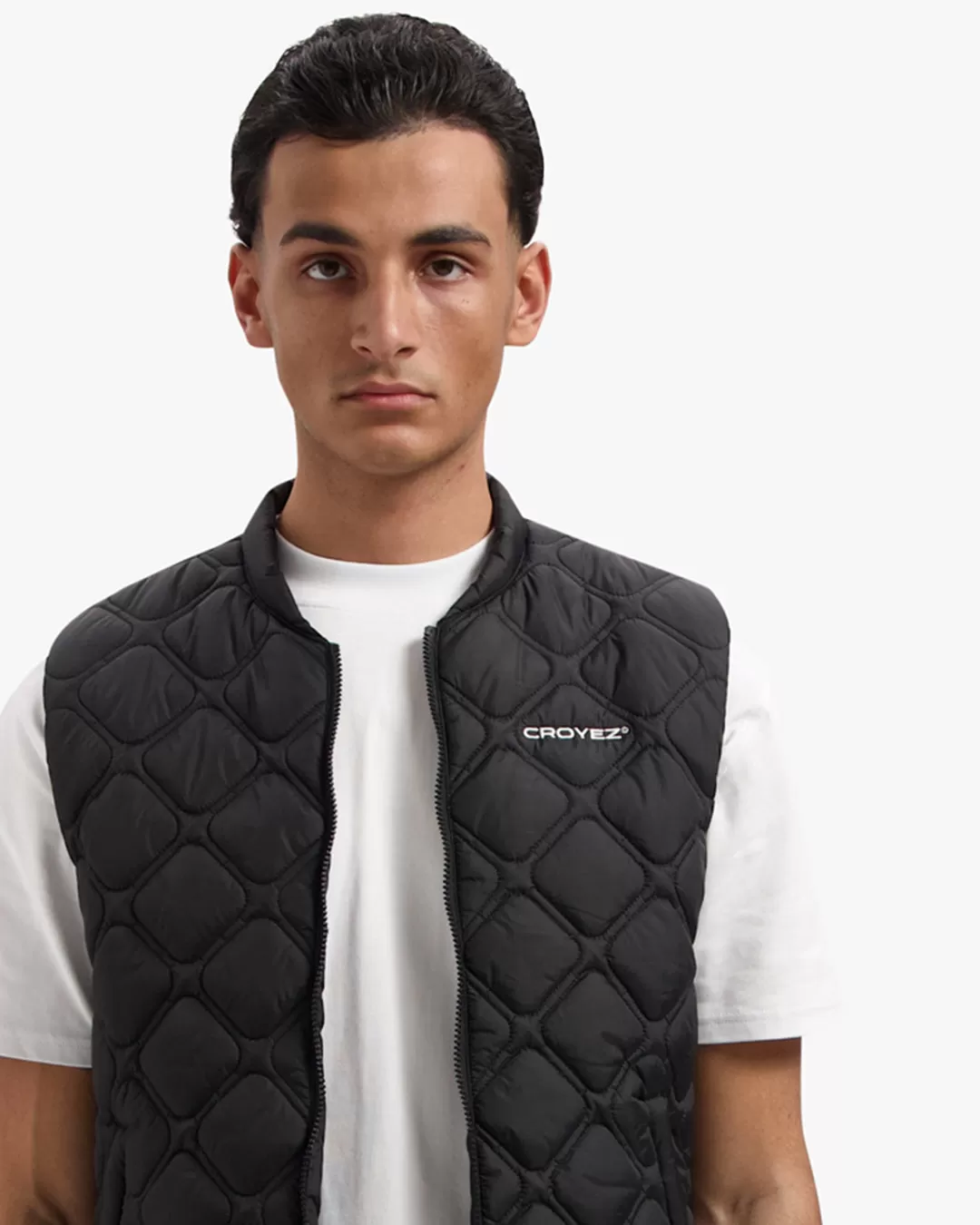 CROYEZ QUILTED VEST - VINTAGE BLACK